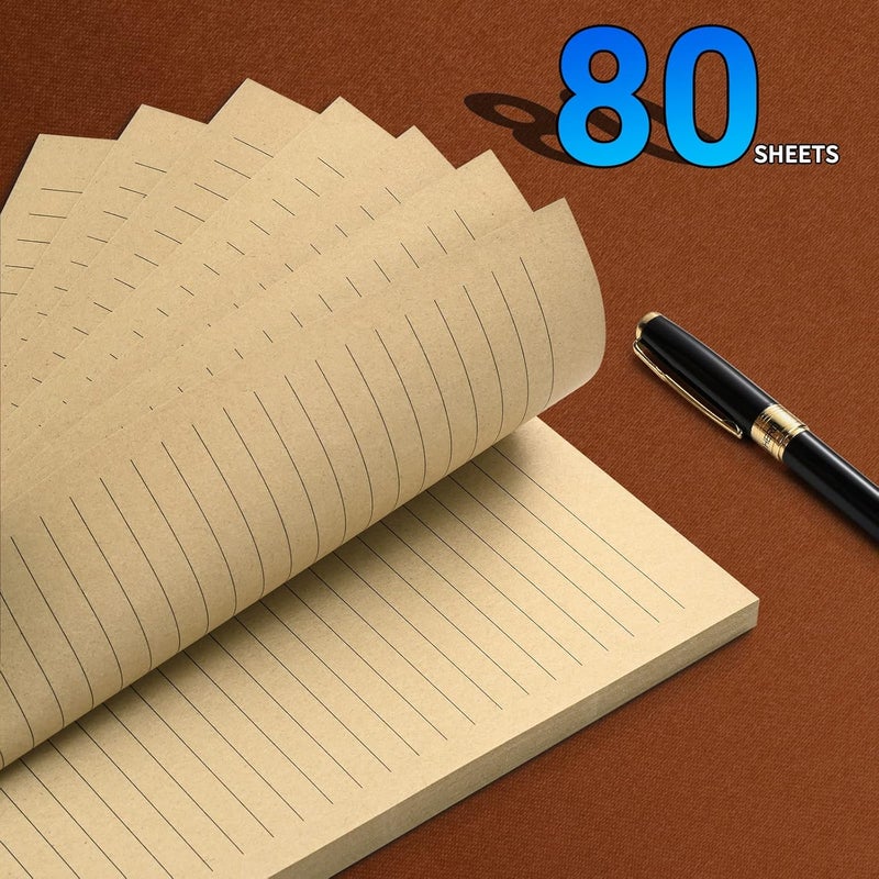 Tofun A6 Lined Vintage Refillable Paper, Retro A6 Binder Refills Paper for 6-Ring Binders Planner Traveller Journal Notebook Dairy, 7mm Ruled Filler Paper, 80 Sheets 160 Pages, Lined - Image 3